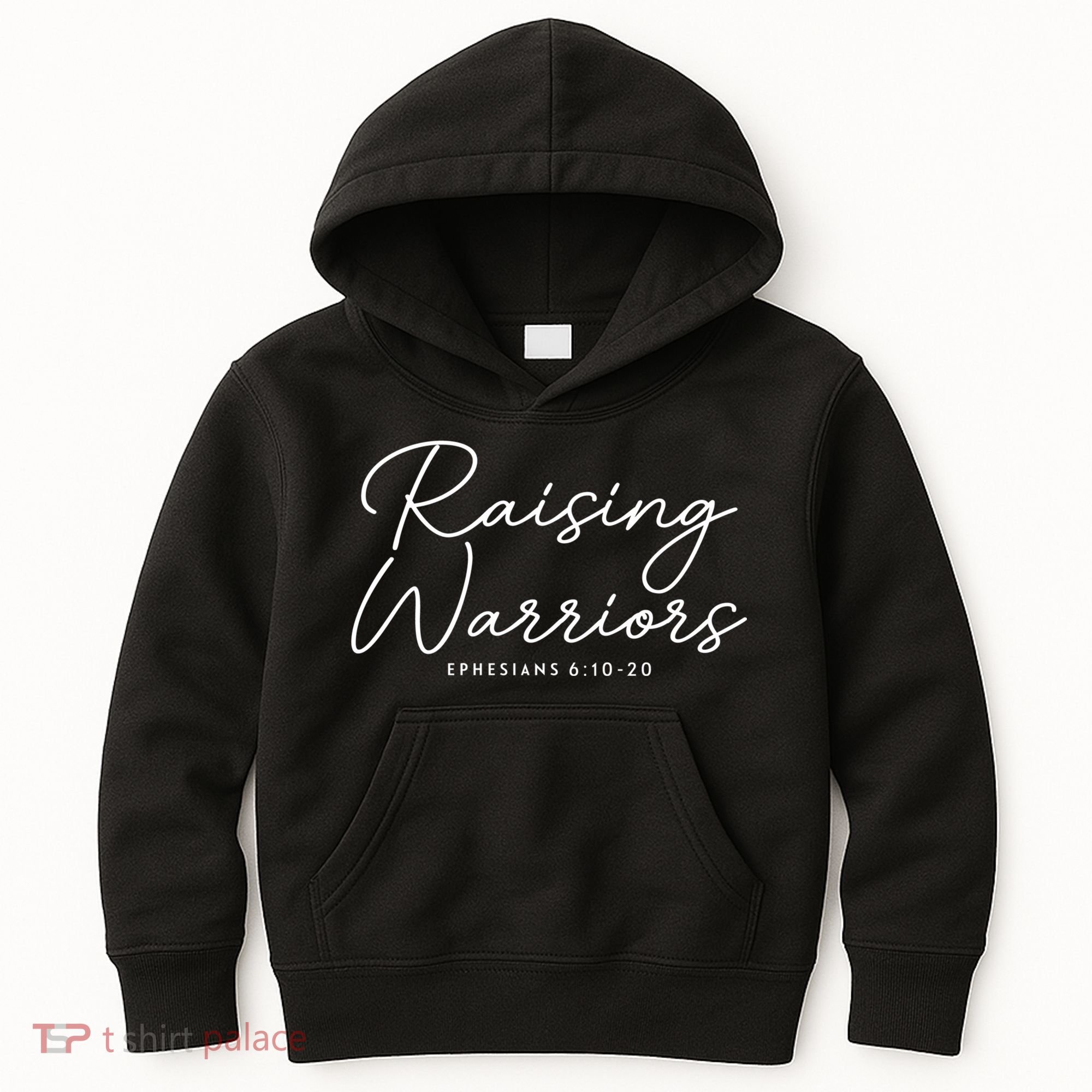 Raising Warriors Christian Bible Verse Religious Baptism Kids Hoodie