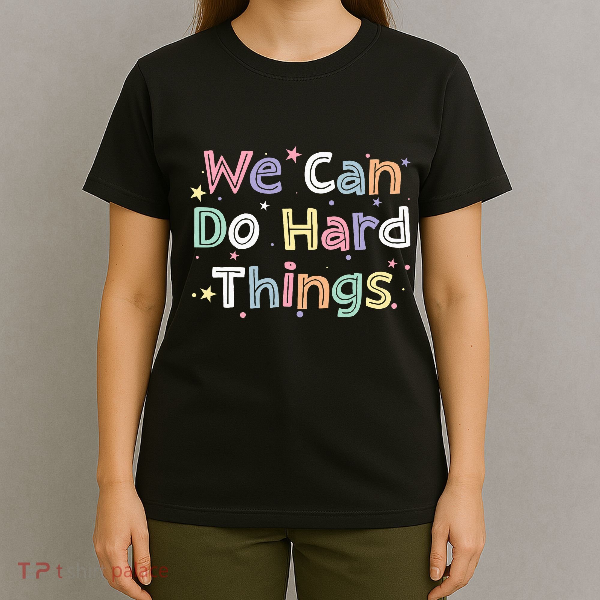 Retro We Can Do Hard Things Teacher Back To School T-Shirt