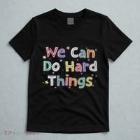 Retro We Can Do Hard Things Teacher Back To School T-Shirt thumb 5