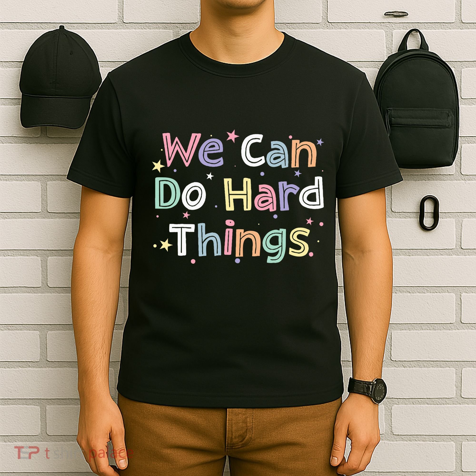 Retro We Can Do Hard Things Teacher Back To School T-Shirt