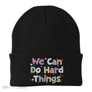 Retro We Can Do Hard Things Teacher Back To School Beanie