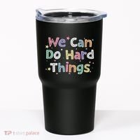 Retro We Can Do Hard Things Teacher Back To School Tumbler thumb 0