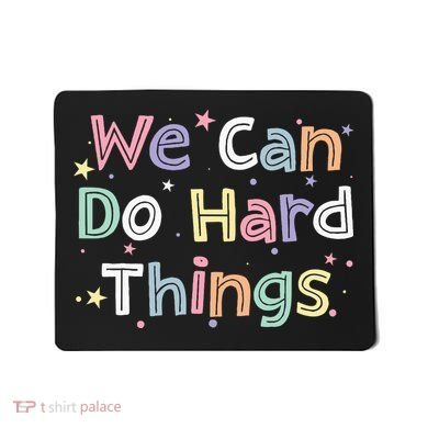 Retro We Can Do Hard Things Teacher Back To School Mousepad