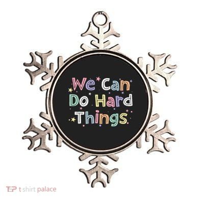 Retro We Can Do Hard Things Teacher Back To School Ornament