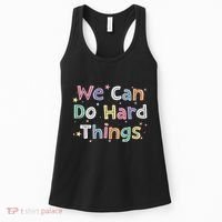 Retro We Can Do Hard Things Teacher Back To School Women's Tank Top thumb 0