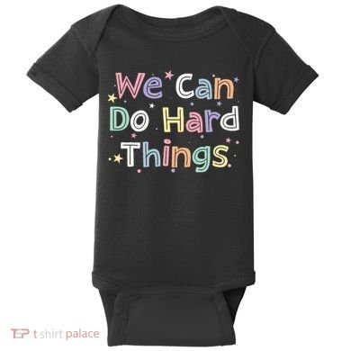 Retro We Can Do Hard Things Teacher Back To School Baby Bodysuit
