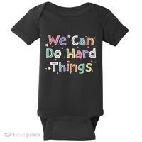 Retro We Can Do Hard Things Teacher Back To School Baby Bodysuit thumb 0