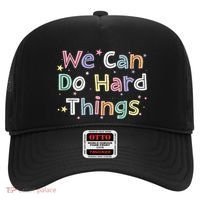 Retro We Can Do Hard Things Teacher Back To School Hat thumb 0