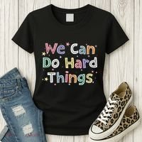 Retro We Can Do Hard Things Teacher Back To School Women's T-Shirt thumb 3