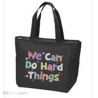 Retro We Can Do Hard Things Teacher Back To School Tote Bag thumb 3