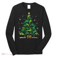 Retro Wrestling Christmas Tree Xmas Wrestling Player Lover Long Sleeve Shirt thumb 0