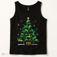 Retro Wrestling Christmas Tree Xmas Wrestling Player Lover Tank Top thumb 2