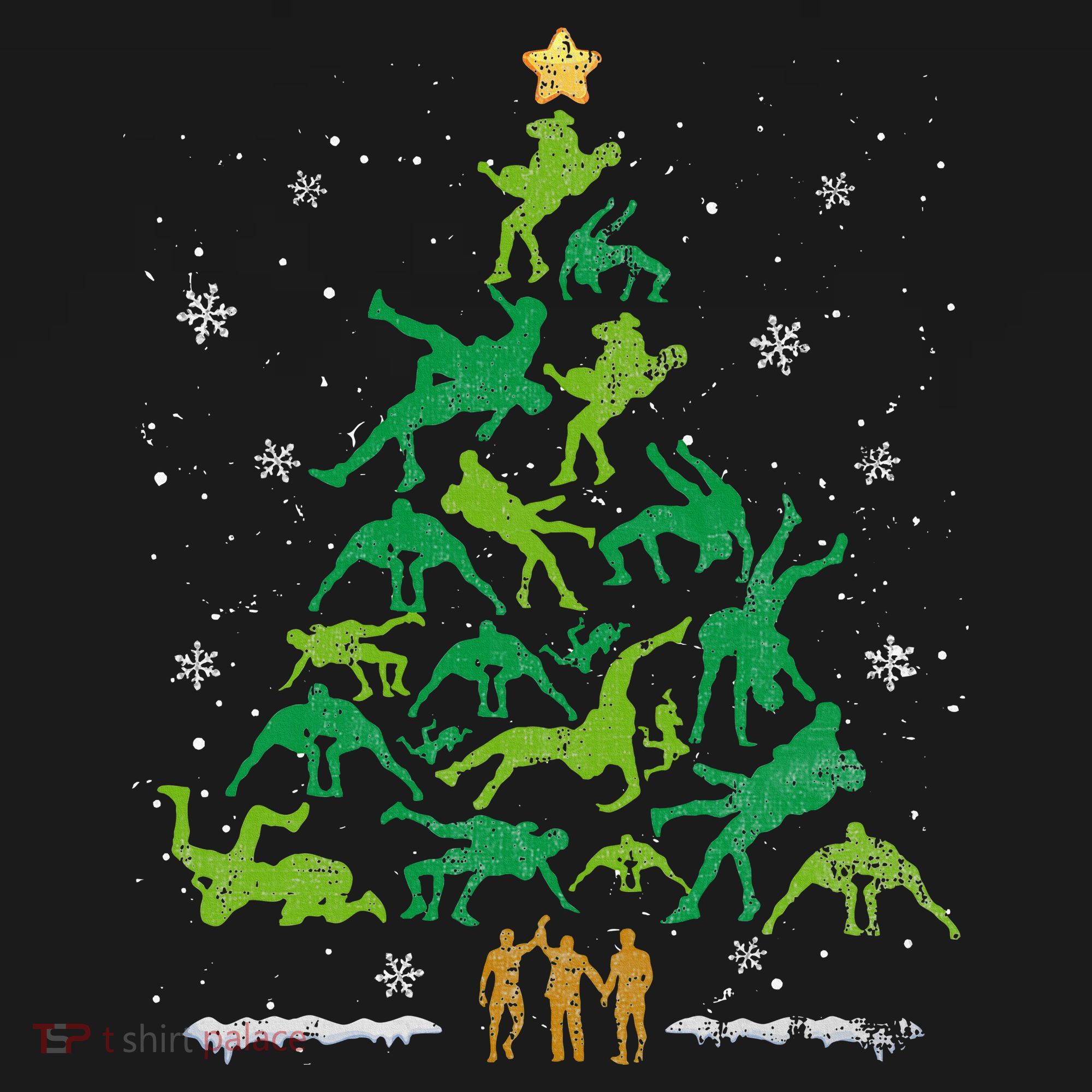 Retro Wrestling Christmas Tree Xmas Wrestling Player Lover Visor