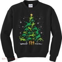 Retro Wrestling Christmas Tree Xmas Wrestling Player Lover Kids Sweatshirt thumb 0