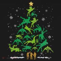 Retro Wrestling Christmas Tree Xmas Wrestling Player Lover Kids Long Sleeve Shirt thumb 2