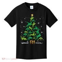 Retro Wrestling Christmas Tree Xmas Wrestling Player Lover Kids T-Shirt thumb 0
