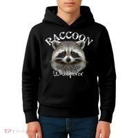 Raccoon Whisperer Cute Raccoon Kids Hoodie thumb 4