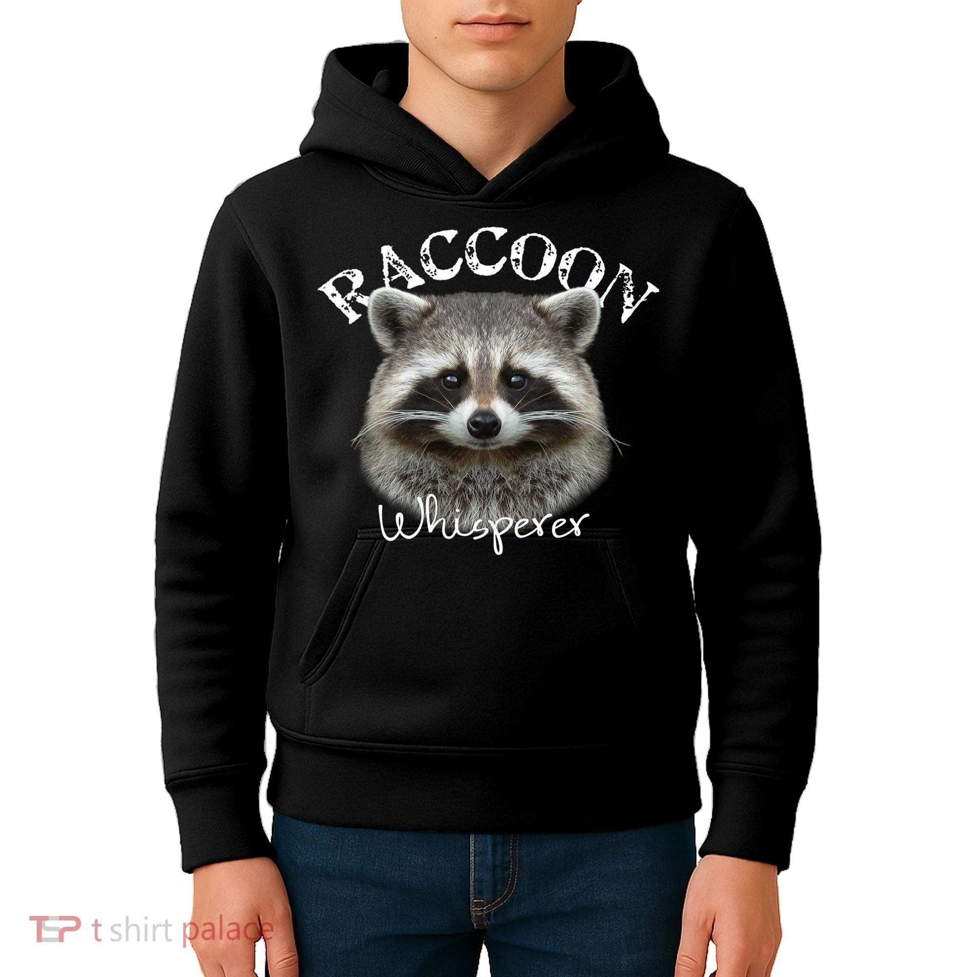Raccoon Whisperer Cute Raccoon Kids Hoodie