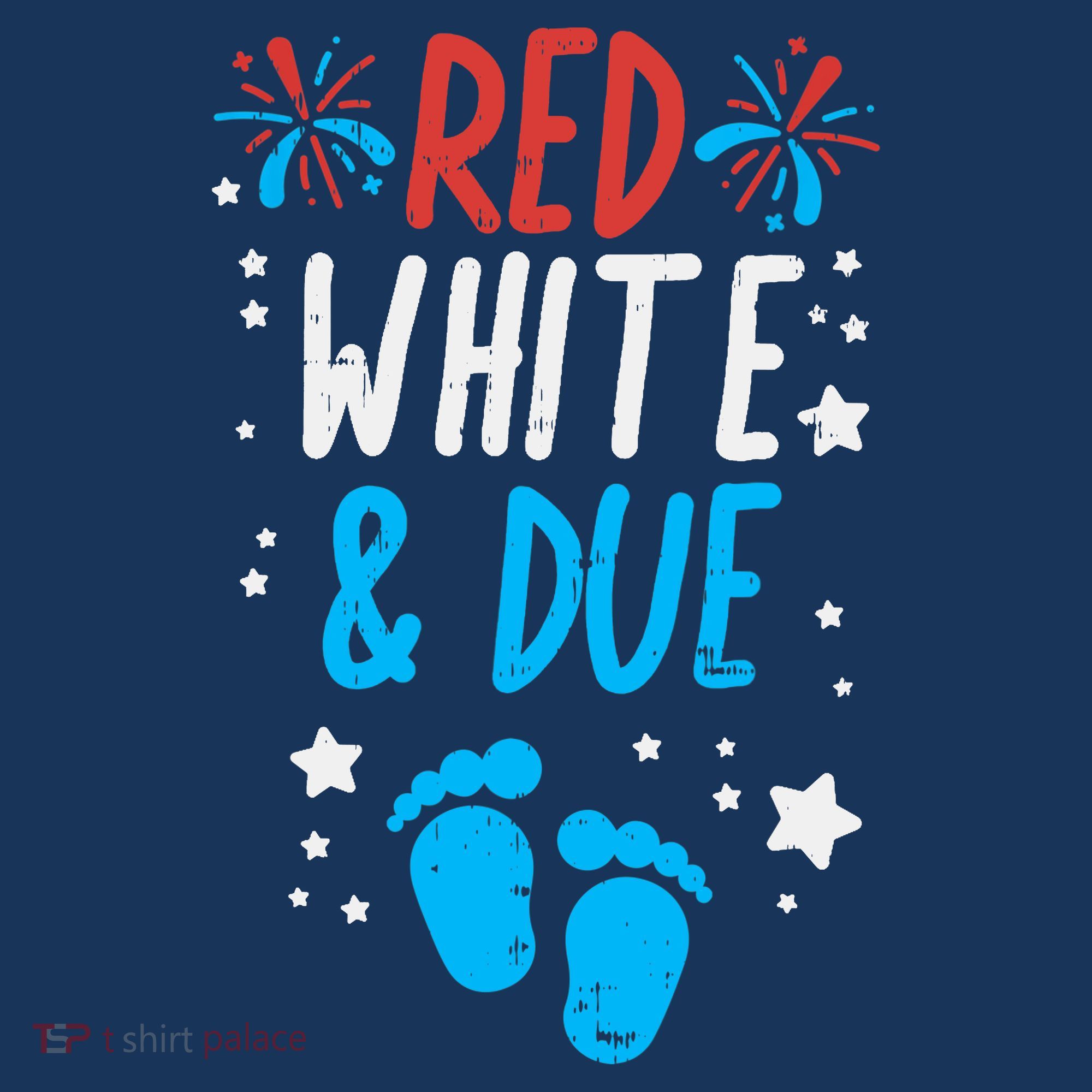 Red White Due Baby Shower 4th Of July Pregnancy Announcement Women's Tank Top