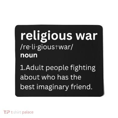 Religious War Definition Aldult People Fighting Funny Jesus Mousepad