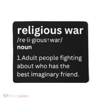 Religious War Definition Aldult People Fighting Funny Jesus Mousepad thumb 0