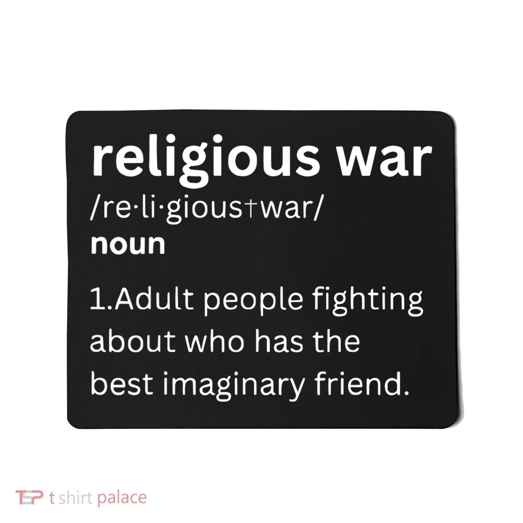 Religious War Definition Aldult People Fighting Funny Jesus Mousepad
