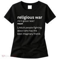 Religious War Definition Aldult People Fighting Funny Jesus Women's T-Shirt thumb 0