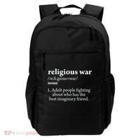 Religious War Definition Aldult People Fighting Funny Jesus Backpack thumb 0