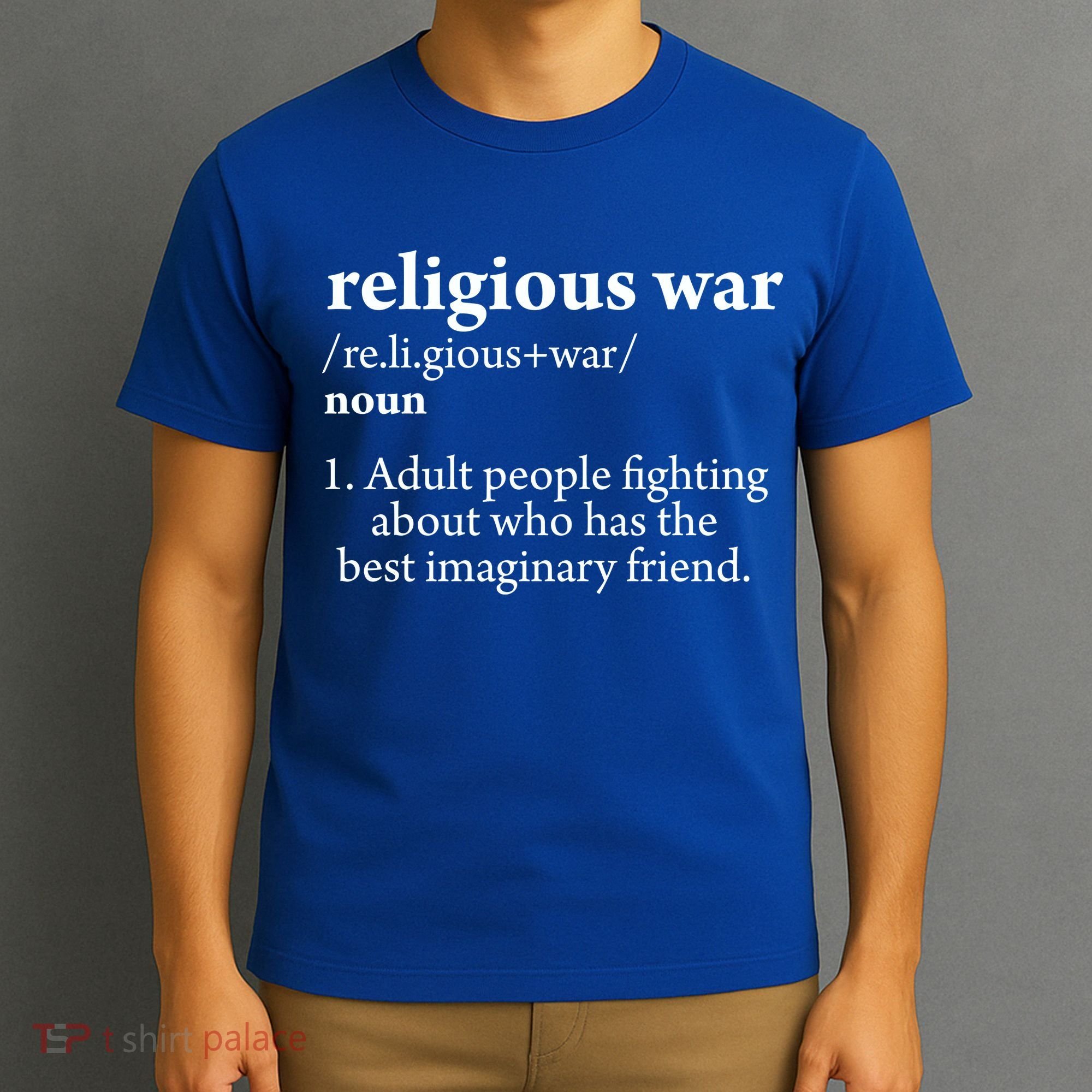 Religious War Definition Aldult People Fighting Funny Jesus T-Shirt