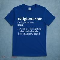 Religious War Definition Aldult People Fighting Funny Jesus T-Shirt thumb 5
