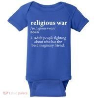 Religious War Definition Aldult People Fighting Funny Jesus Baby Bodysuit thumb 0