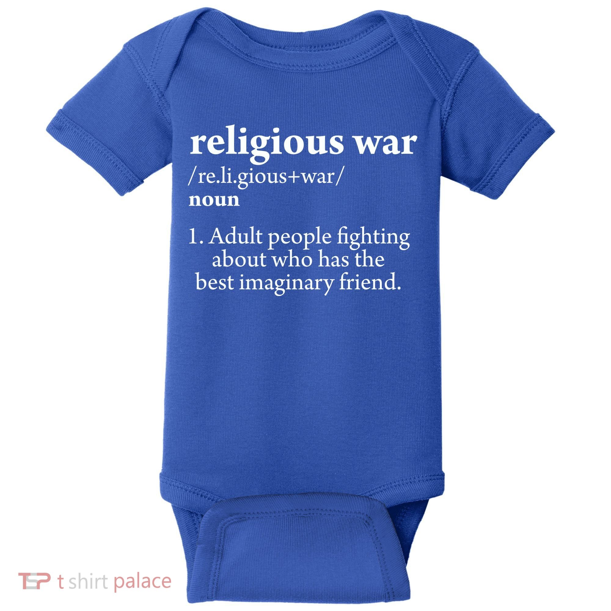 Religious War Definition Aldult People Fighting Funny Jesus Baby Bodysuit