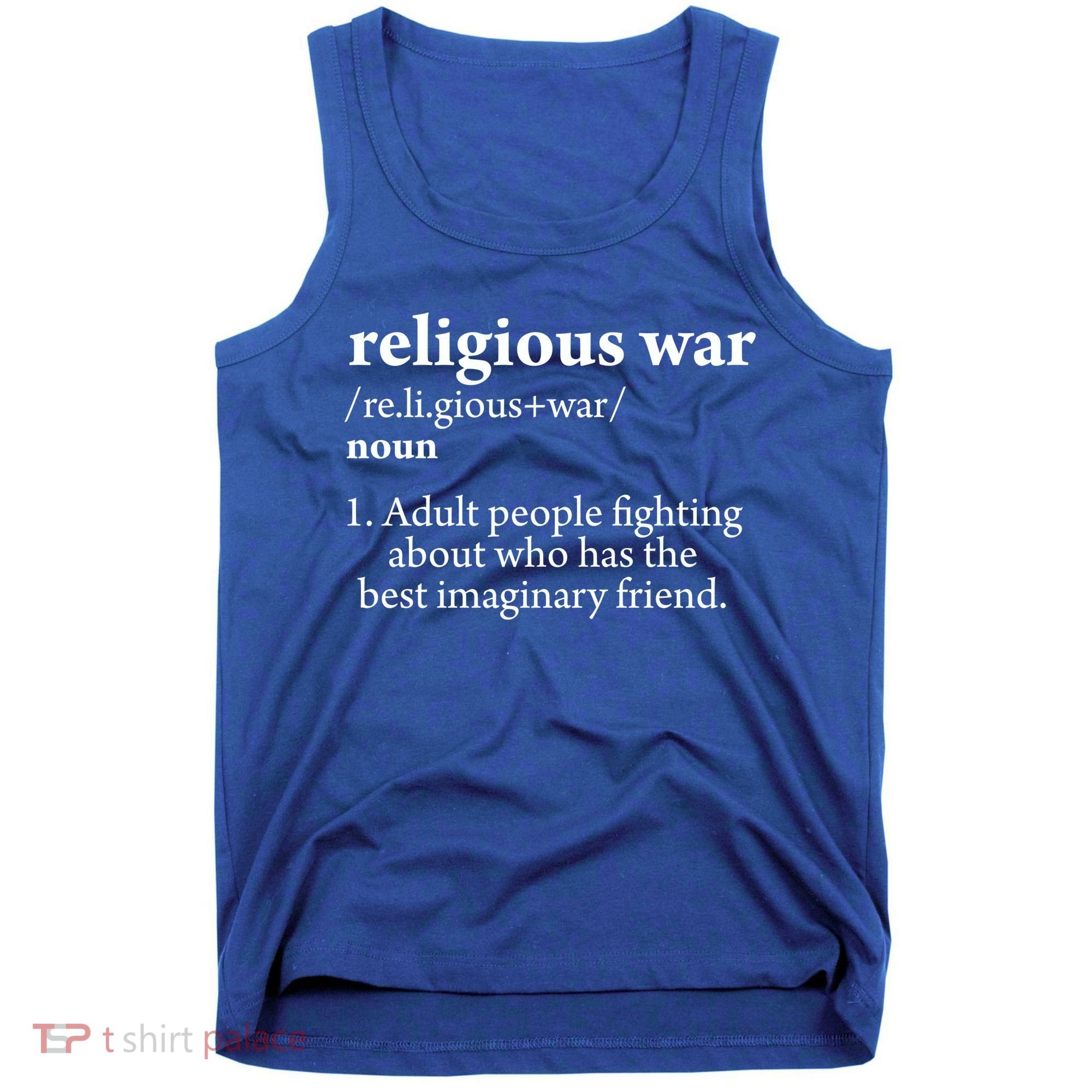 Religious War Definition Aldult People Fighting Funny Jesus Tank Top