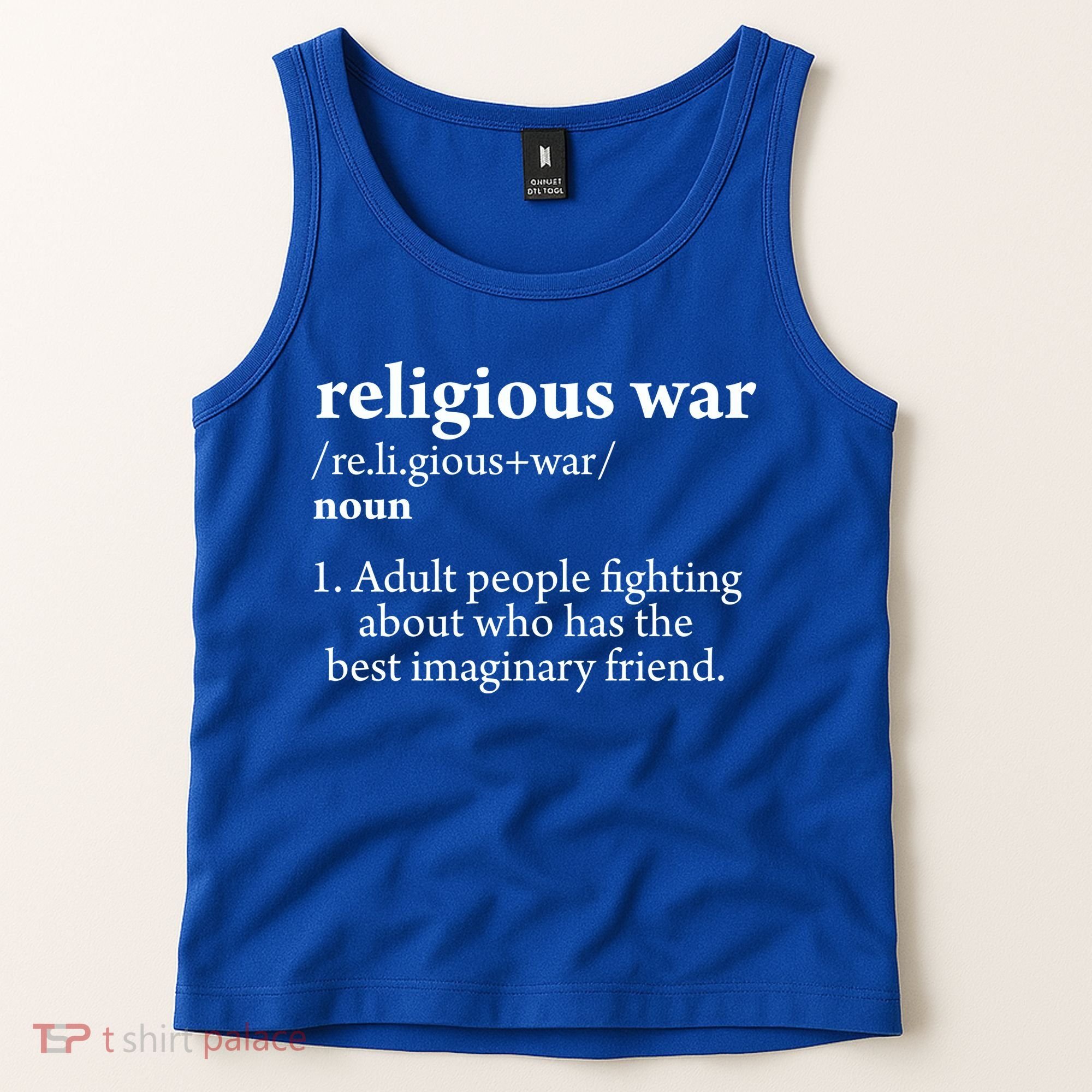 Religious War Definition Aldult People Fighting Funny Jesus Tank Top