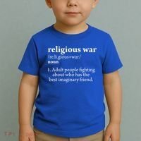 Religious War Definition Aldult People Fighting Funny Jesus Toddler T-Shirt thumb 2