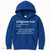 Religious War Definition Aldult People Fighting Funny Jesus Kids Hoodie thumb 0