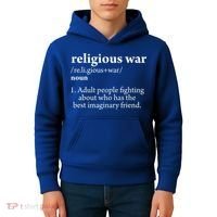 Religious War Definition Aldult People Fighting Funny Jesus Kids Hoodie thumb 4
