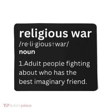 Religious War Definition Aldult People Fighting Funny Jesus Mousepad
