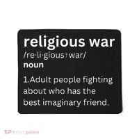 Religious War Definition Aldult People Fighting Funny Jesus Mousepad thumb 0