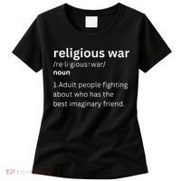 Religious War Definition Aldult People Fighting Funny Jesus Women's T-Shirt thumb 0