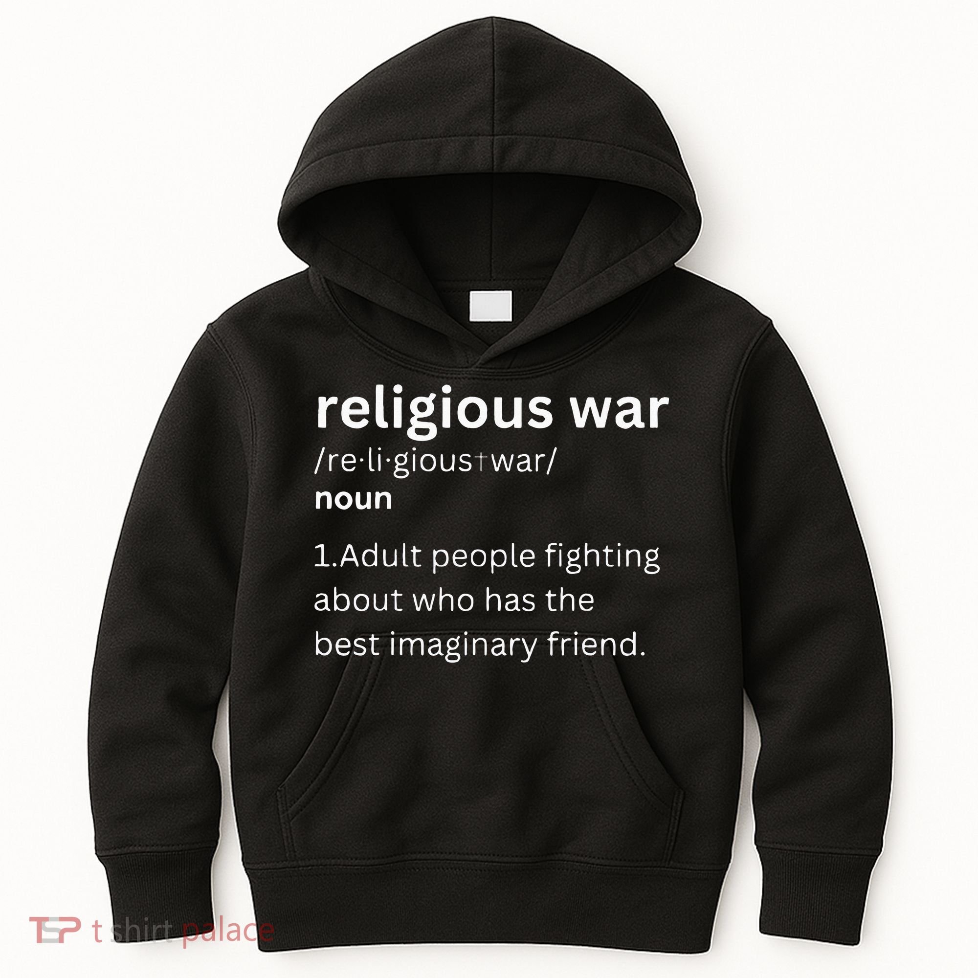 Religious War Definition Aldult People Fighting Funny Jesus Kids Hoodie
