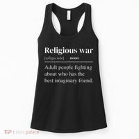 Religious War Definition Funny Offensive Antireligious Activist Women's Tank Top thumb 0
