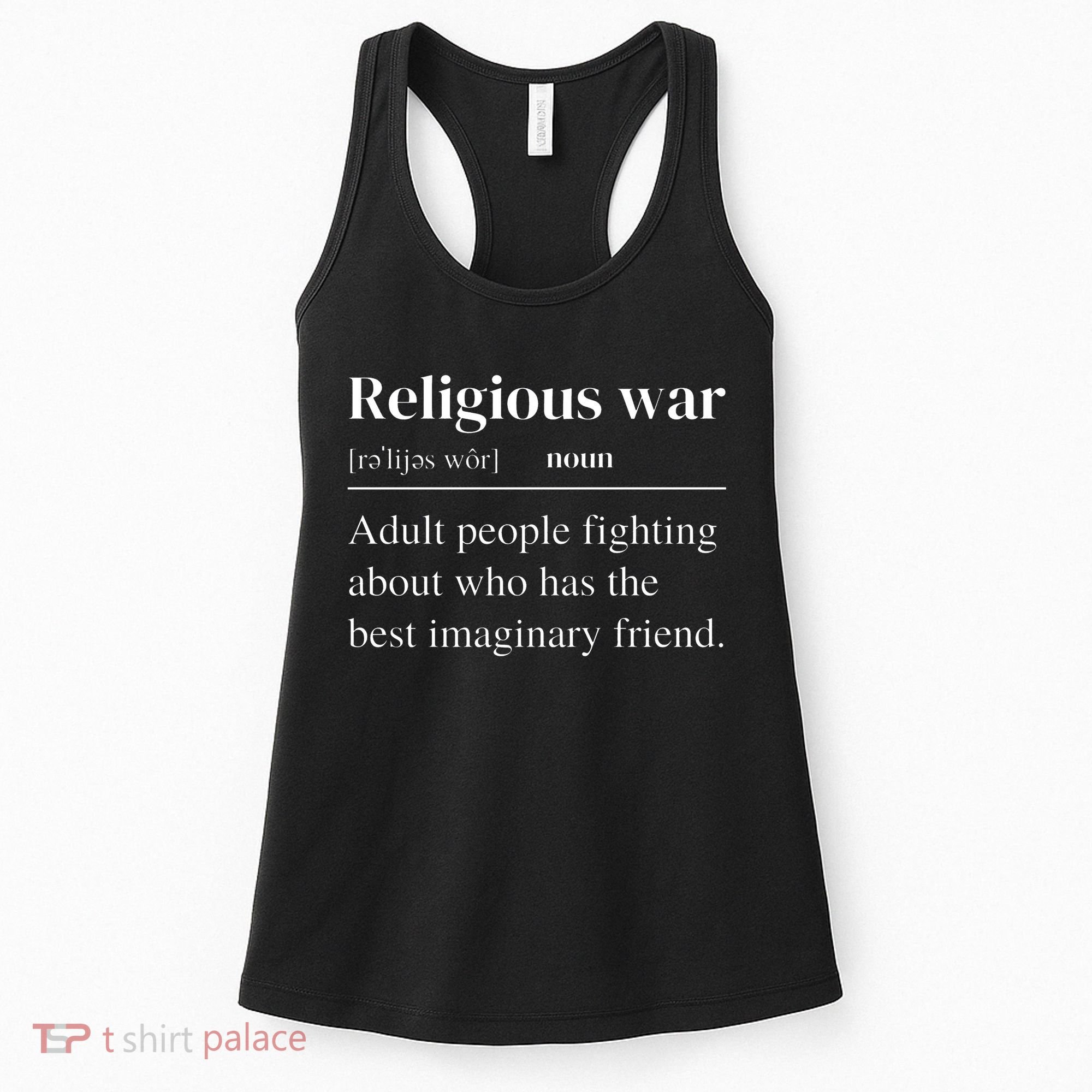 Religious War Definition Funny Offensive Antireligious Activist Women's Tank Top