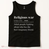 Religious War Definition Funny Offensive Antireligious Activist Tank Top thumb 2