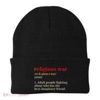 Religious War Definition Antireligious Activist Beanie thumb 0