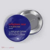 Religious War Definition Antireligious Activist Button thumb 0