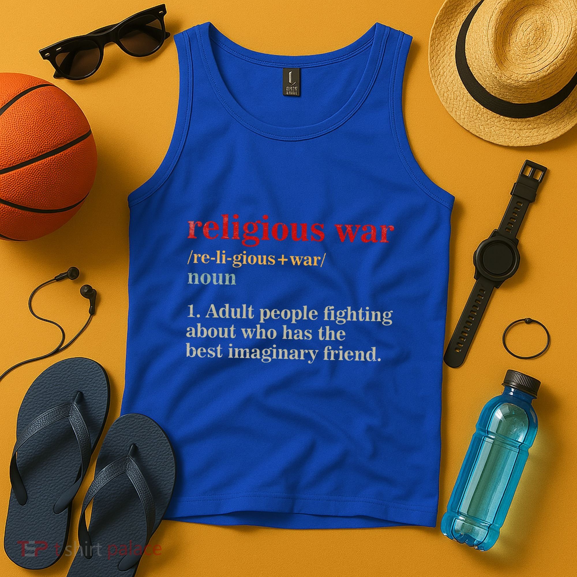 Religious War Definition Antireligious Activist Tank Top