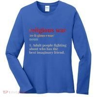Religious War Definition Antireligious Activist Women's Long Sleeve Shirt thumb 0