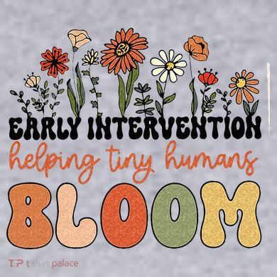 Retro Wildflower Early Intervention Helping Tiny Human Bloom Ladies Heavyweight Boxy Pullover Hoodie