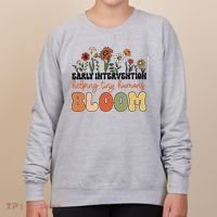 Retro Wildflower Early Intervention Helping Tiny Human Bloom Women's Sweatshirt thumb 0